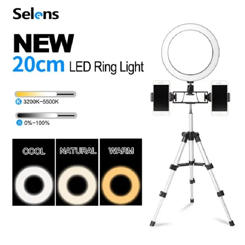 Selens Ring Light Photography Led Rim Of Lamp Beauty Selfie Photography Ring lights For Live Video Stream видеосвет
Selens Ring Light Photography Led Rim Of Lamp Beauty Selfie Photography Ring lights For Live Video Stream видеосвет