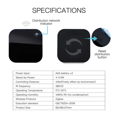 UFO-R11 ZigBee инфракрасный пульт дистанционного управления таймер поддержка MCU Универсальная док-станция для Tmall Genie Alexa для Android 4,0 ios 8,0