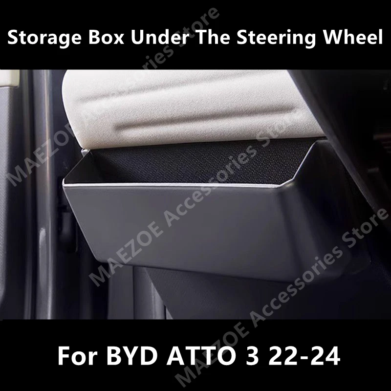 Для BYD ATTO 3 22-24 Коробка для хранения под рулевым колесом аксессуары модификации
