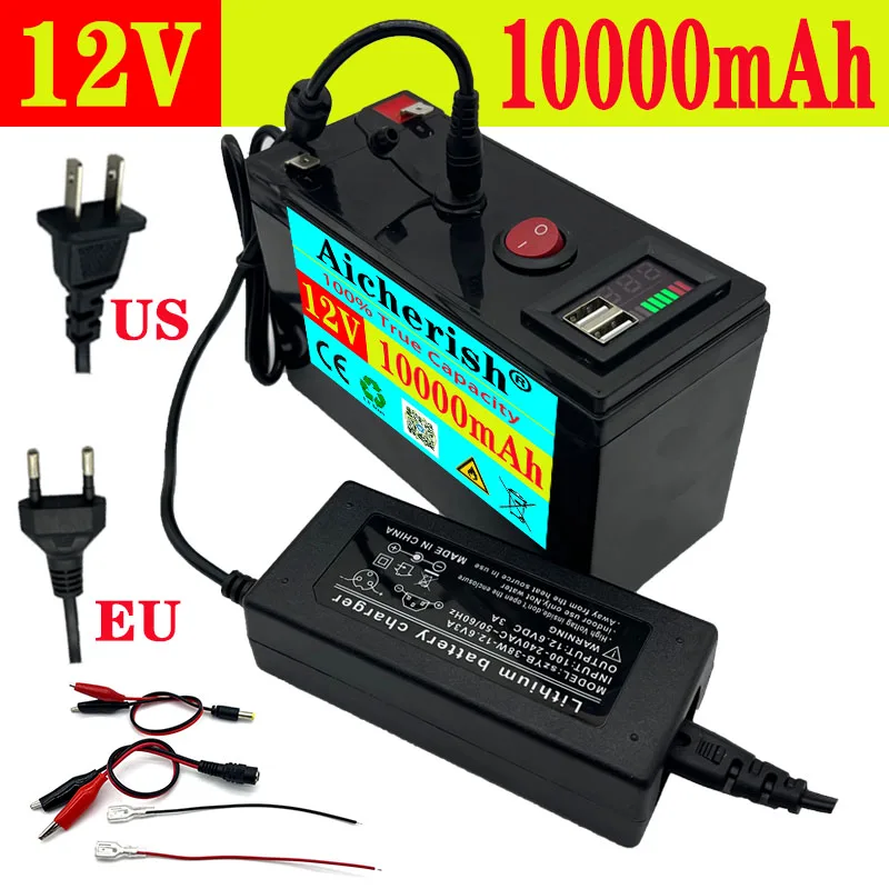 Portable Sprayer 18650 Lithium Battery 12V 10000MAh 5V 2.1A USB DC 12.6V 3A Charger Stroller Roller Shutter Audio Backup Power
Portable Sprayer 18650 Lithium Battery 12V 10000MAh 5V 2.1A USB DC 12.6V 3A Charger Stroller Roller Shutter Audio Backup Power