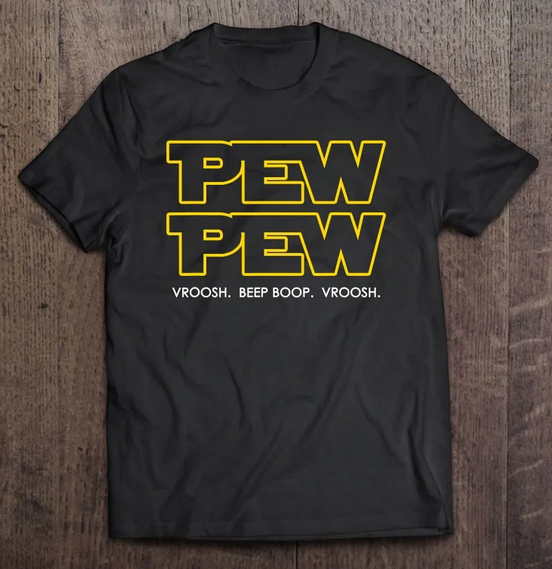 Забавная футболка Pew Vroosh для мужчин и женщин, тенниска оверсайз с надписью «Sci-Fi Geek»
Забавная футболка Pew Vroosh для мужчин и женщин, тенниска оверсайз с надписью «Sci-Fi Geek»