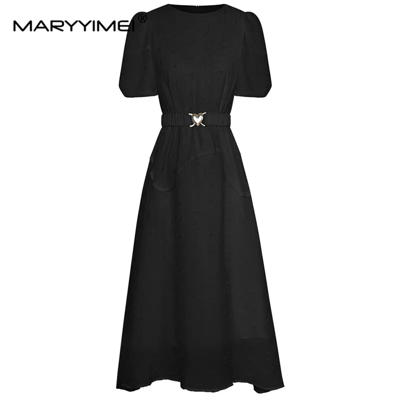 MARYYIMEI Fashion designer Women's Summer Dress Puff Sleeve Jacquard Elastic waist Ball Gown Dresses
MARYYIMEI Fashion designer Women's Summer Dress Puff Sleeve Jacquard Elastic waist Ball Gown Dresses
