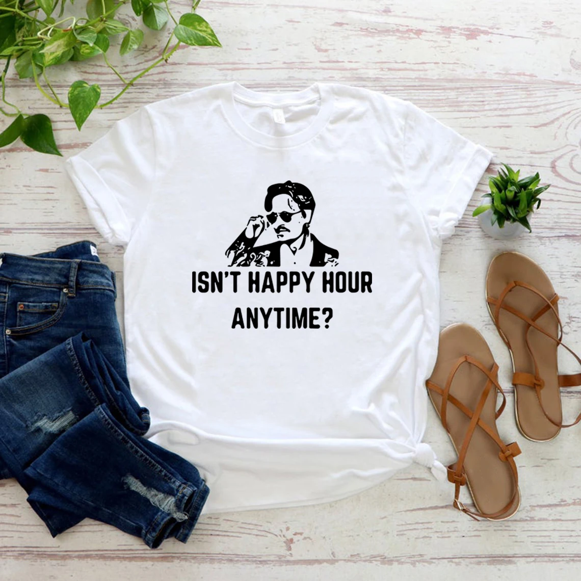 Isn't Happy Hour Anytime Johnny Depp T Shirt Justice for Johnny T-shirts Sarcastic Shirt Graphic T Shirts Tops Short Sleeve Tees
Isn't Happy Hour Anytime Johnny Depp T Shirt Justice for Johnny T-shirts Sarcastic Shirt Graphic T Shirts Tops Short Sleeve Tees