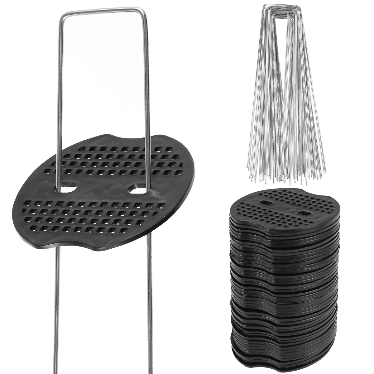 40Pcs U Shaped Garden Stakes with 40 Buffer Washers 15CM Galvanized Garden Pegs Pins Durable Landscape Staples Ground Stakes for
40Pcs U Shaped Garden Stakes with 40 Buffer Washers 15CM Galvanized Garden Pegs Pins Durable Landscape Staples Ground Stakes for