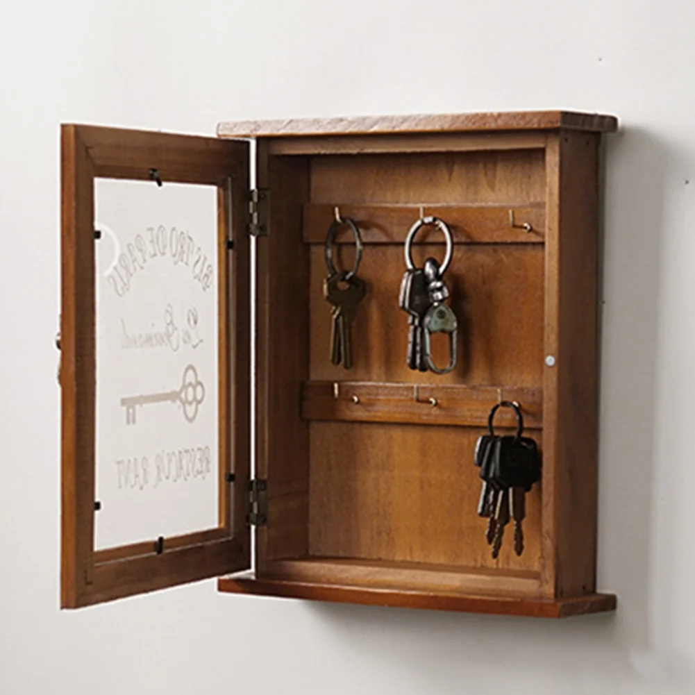 Key Storage Box Wooden Vintage Cabinet Bracelets Earrings Holder Housekeeper Desktop Decoration With Hanging Hook Wall Decor
Key Storage Box Wooden Vintage Cabinet Bracelets Earrings Holder Housekeeper Desktop Decoration With Hanging Hook Wall Decor