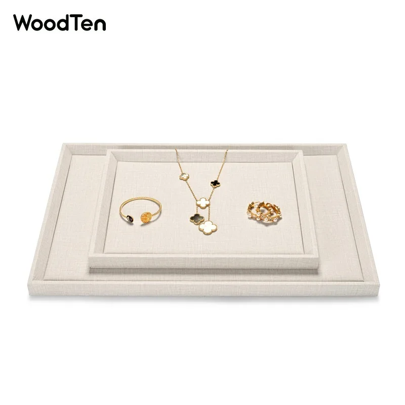WoodTen Rectangle White Jewelry Display Tray for Rings Bracelet Pendent Bangle Jewelry Organizer Plate
WoodTen Rectangle White Jewelry Display Tray for Rings Bracelet Pendent Bangle Jewelry Organizer Plate
