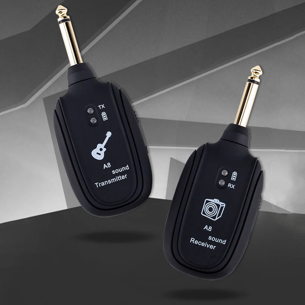 UHF Guitar Wireless System Transmitter Receiver Built-in Rechargeable Wireless Guitar Transmitter For Guitar Bass Accessories
UHF Guitar Wireless System Transmitter Receiver Built-in Rechargeable Wireless Guitar Transmitter For Guitar Bass Accessories