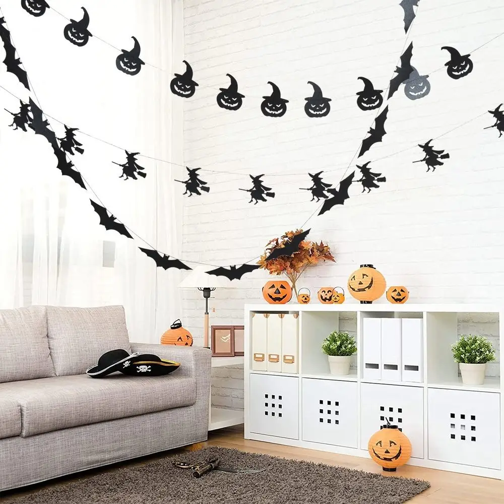 Halloween Hanging Garland Black Pumpkin Bat Spider Witch Skull Bunting Banner Hanging Flags Halloween Party Decoration Prop
Halloween Hanging Garland Black Pumpkin Bat Spider Witch Skull Bunting Banner Hanging Flags Halloween Party Decoration Prop