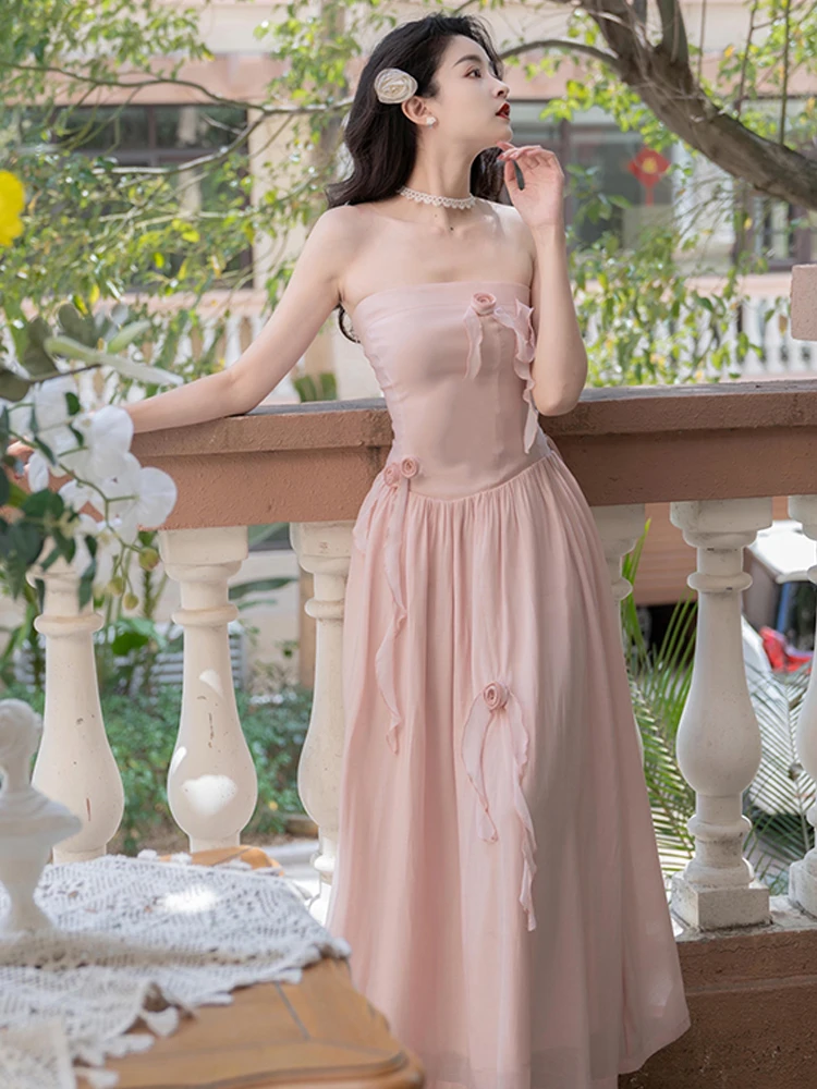 Женское платье без бретелек, розовое длинное платье большого размера с внутренней юбкой, одежда для банкета, свадьвечерние НКИ, на лето
Женское платье без бретелек, розовое длинное платье большого размера с внутренней юбкой, одежда для банкета, свадьвечерние НКИ, на лето