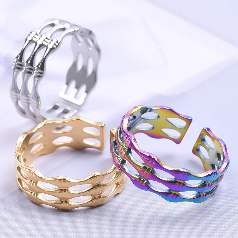 Stainless Steel Silver Color Multilayer Fashion Open Adjustable Wide Ring Simple For Women Man Party Fine Jewelry Classic Gift
Stainless Steel Silver Color Multilayer Fashion Open Adjustable Wide Ring Simple For Women Man Party Fine Jewelry Classic Gift