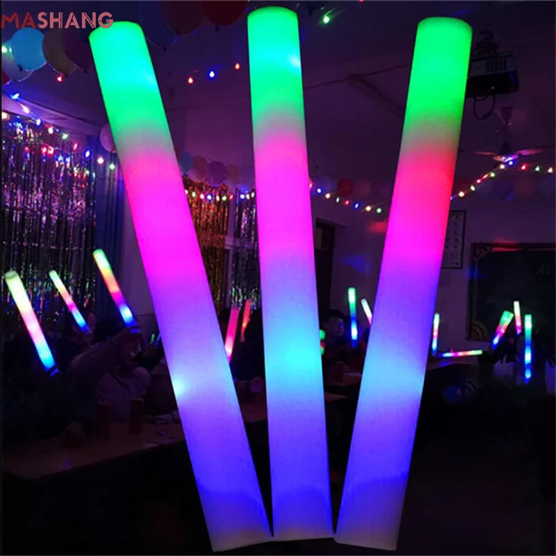 RGB Light Up Foam Sticks 20/50/100 PCS Bulk Colorful Led Glow Stick Cheer Tube Glowing In The Dark Light for Party Events Xmas
RGB Light Up Foam Sticks 20/50/100 PCS Bulk Colorful Led Glow Stick Cheer Tube Glowing In The Dark Light for Party Events Xmas
