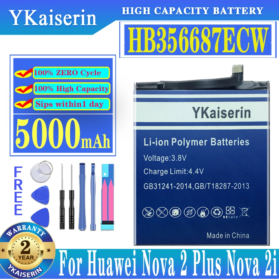 5000mAh Battery HB356687ECW For Huawei Nova 2 Plus Nova2 Plus 2i 3i 4e 2S G10 Mate SE 10 Lite 10Lite For Honor 7x 9i P30 Lite
5000mAh Battery HB356687ECW For Huawei Nova 2 Plus Nova2 Plus 2i 3i 4e 2S G10 Mate SE 10 Lite 10Lite For Honor 7x 9i P30 Lite