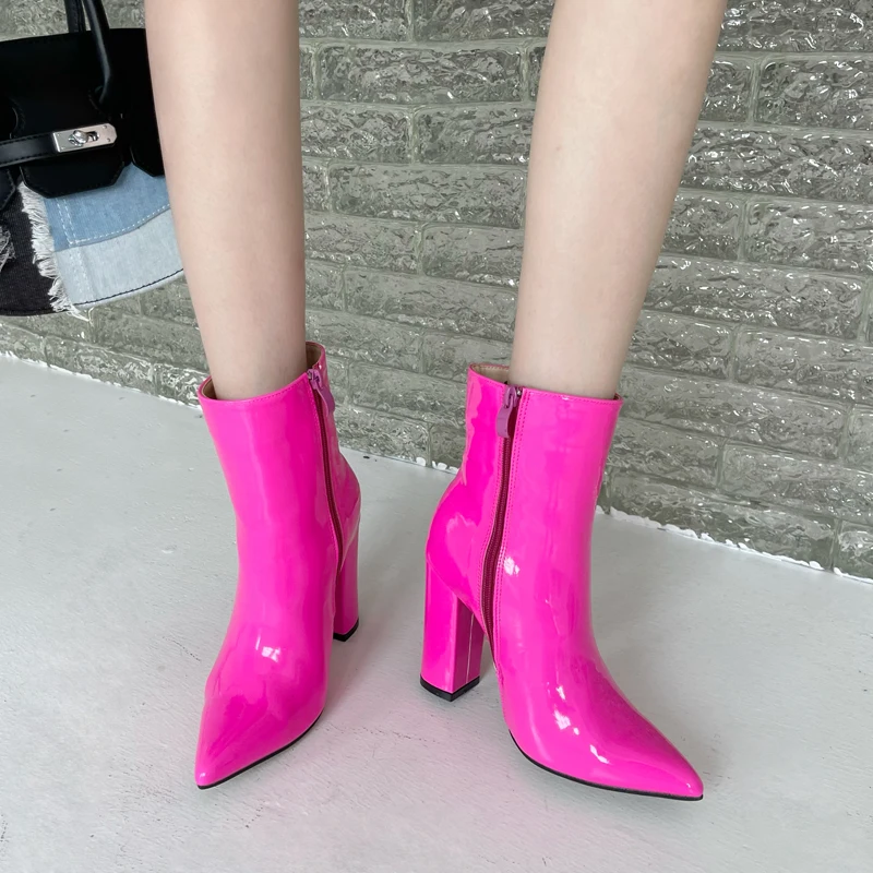 Chunky Boots Rose Red High Heel Fall Pointed Toe Autumn Shoes Classic 2022 Ankle Boots For Women Low Heel Bottines Femme
Chunky Boots Rose Red High Heel Fall Pointed Toe Autumn Shoes Classic 2022 Ankle Boots For Women Low Heel Bottines Femme