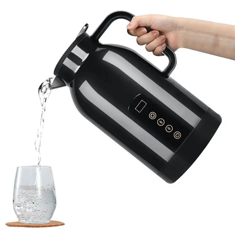 

Car Water Heater Kettle Black Car Coffee Warmer 1150ml 12V/24V Electric Car Cup Strong Sealing Touch Screen Temperature Control