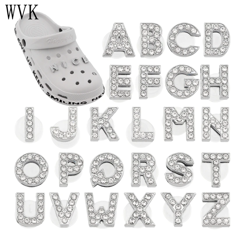 Luxury Rhinestones Shoe Decoration Metal Letters Croc Charms Adult Kids Shoe Charms DIY jibz Cros Accessories Free shipping 1Pcs
Luxury Rhinestones Shoe Decoration Metal Letters Croc Charms Adult Kids Shoe Charms DIY jibz Cros Accessories Free shipping 1Pcs