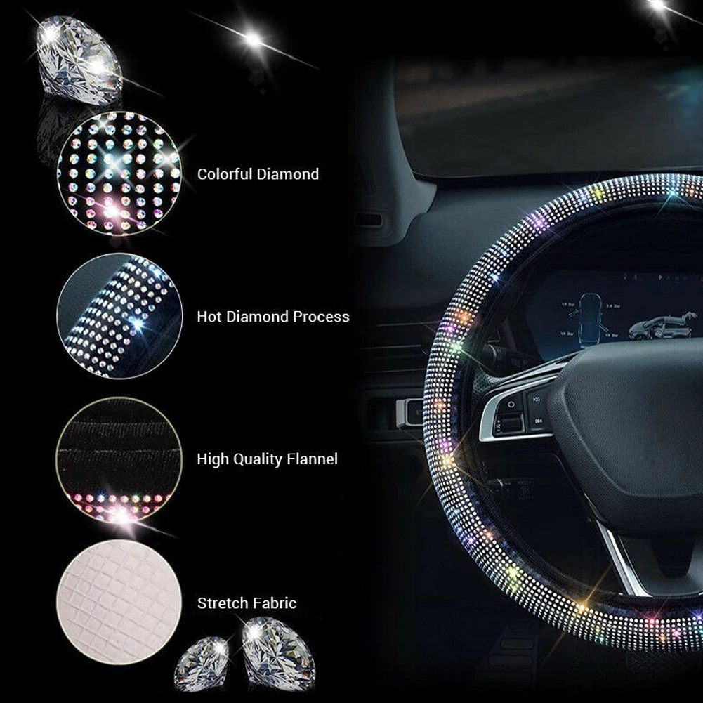 1pc New And High Quality Car Steering Wheel Cover For 14.5-15 Inches Diameter Steering-wheel Crystal Bling Rhinestone Parts
1pc New And High Quality Car Steering Wheel Cover For 14.5-15 Inches Diameter Steering-wheel Crystal Bling Rhinestone Parts