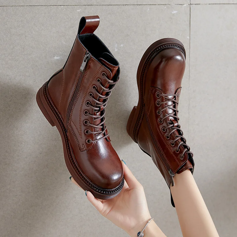 Women's Fashion Boot Leather And Velvet British Style Women's Shoes New Retro Mid-tube Zipper Locomotive Thin Boots 2022
Women's Fashion Boot Leather And Velvet British Style Women's Shoes New Retro Mid-tube Zipper Locomotive Thin Boots 2022