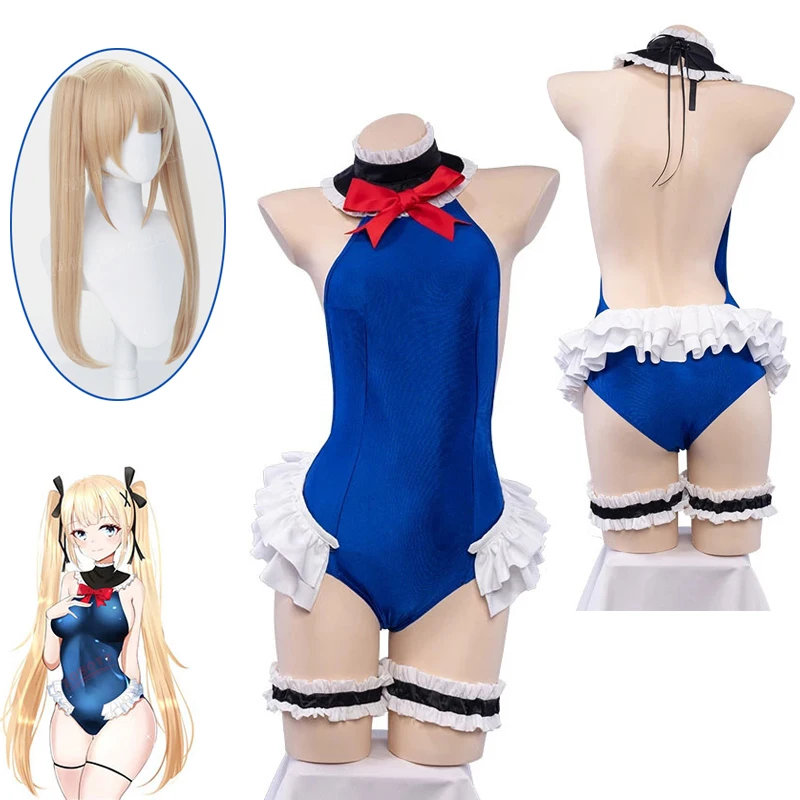 Game Azur Lane Marie Rose Cosplay Anime Costume Women Swimsuit Halloween Carnival Roleplay Wig Blue Bikni Summer Beach Swimwear
Game Azur Lane Marie Rose Cosplay Anime Costume Women Swimsuit Halloween Carnival Roleplay Wig Blue Bikni Summer Beach Swimwear