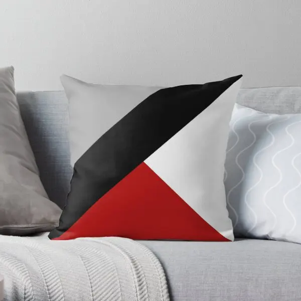 

Black Diagonal Stripe With Triangles Printing Throw Pillow Cover Cushion Throw Home Bedroom Soft Square Pillows not include