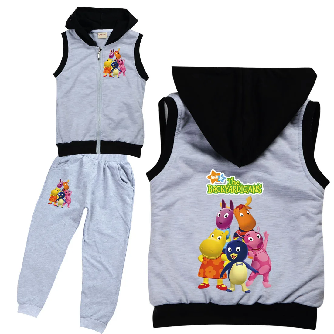 Backyardigans Hoodie Kids Sleeveless Vest Outwear Baby Boys Zipper Jacket Jogging Pants 2 Pcs Set Toddler Girls Boutique Outfits
Backyardigans Hoodie Kids Sleeveless Vest Outwear Baby Boys Zipper Jacket Jogging Pants 2 Pcs Set Toddler Girls Boutique Outfits