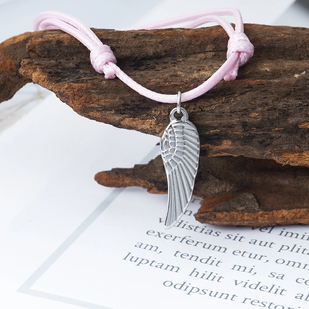 Tangula Trendy Stainless Steel Angel Wings Endant Bracelet for Women Minimalism Adjustable Rope Bangle Jewelry Anniversary Gift
Tangula Trendy Stainless Steel Angel Wings Endant Bracelet for Women Minimalism Adjustable Rope Bangle Jewelry Anniversary Gift