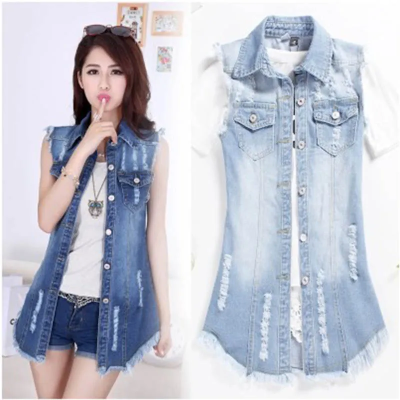 2022New Summer Women's Clothes Sleeveless Denim Vest Women's Summer Fashion Slim Fit Mid-Length Vest Coat Solid Color Waistcoat
2022New Summer Women's Clothes Sleeveless Denim Vest Women's Summer Fashion Slim Fit Mid-Length Vest Coat Solid Color Waistcoat