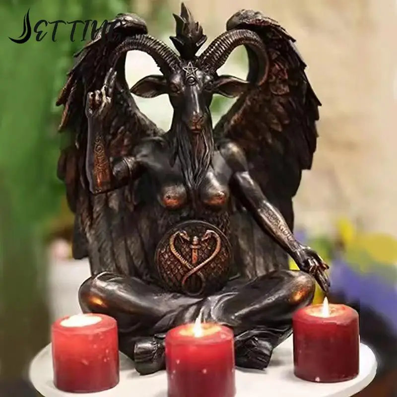 Satan Goat Baphomet Statue Hanging Door Knocker Plate Wall Decor Plaque Resin Crafts Religious Ornaments Sculpture Home Decor
Satan Goat Baphomet Statue Hanging Door Knocker Plate Wall Decor Plaque Resin Crafts Religious Ornaments Sculpture Home Decor