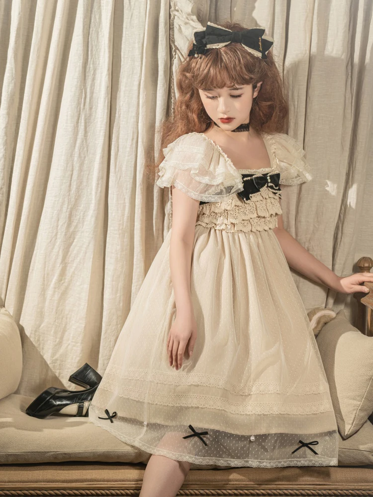Elegant Lolitas Op Afternoon Tea Party Lolita Dress Doll Princess Flying Short Sleeve Sweet Girls Daily Loli Wear
Elegant Lolitas Op Afternoon Tea Party Lolita Dress Doll Princess Flying Short Sleeve Sweet Girls Daily Loli Wear