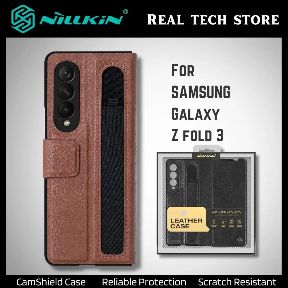 Чехол для телефона Samsung Galaxy Z Fold 3 NILLKIN Aoge, роскошный кожаный чехол с откидной подставкой и карманом S-Pen для Z Fold 3
Чехол для телефона Samsung Galaxy Z Fold 3 NILLKIN Aoge, роскошный кожаный чехол с откидной подставкой и карманом S-Pen для Z Fold 3
