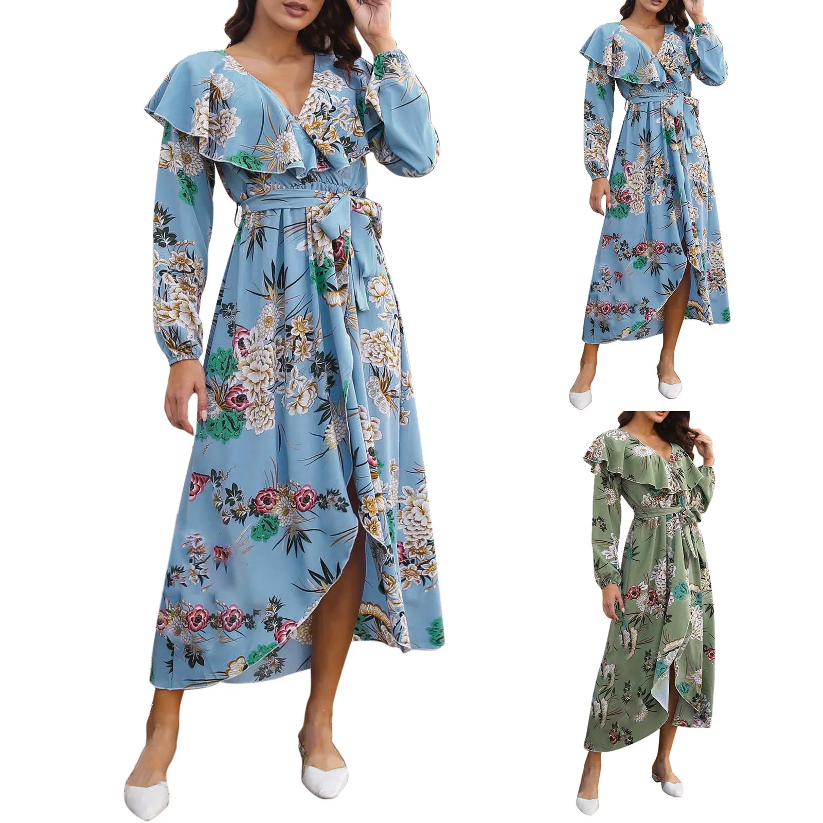 Sky Casual Dresses for Women Womens Long Sleeve Printing V Neck Split Slim Fit High Waist Midi Bodycon Dress Deep V Dress
Sky Casual Dresses for Women Womens Long Sleeve Printing V Neck Split Slim Fit High Waist Midi Bodycon Dress Deep V Dress