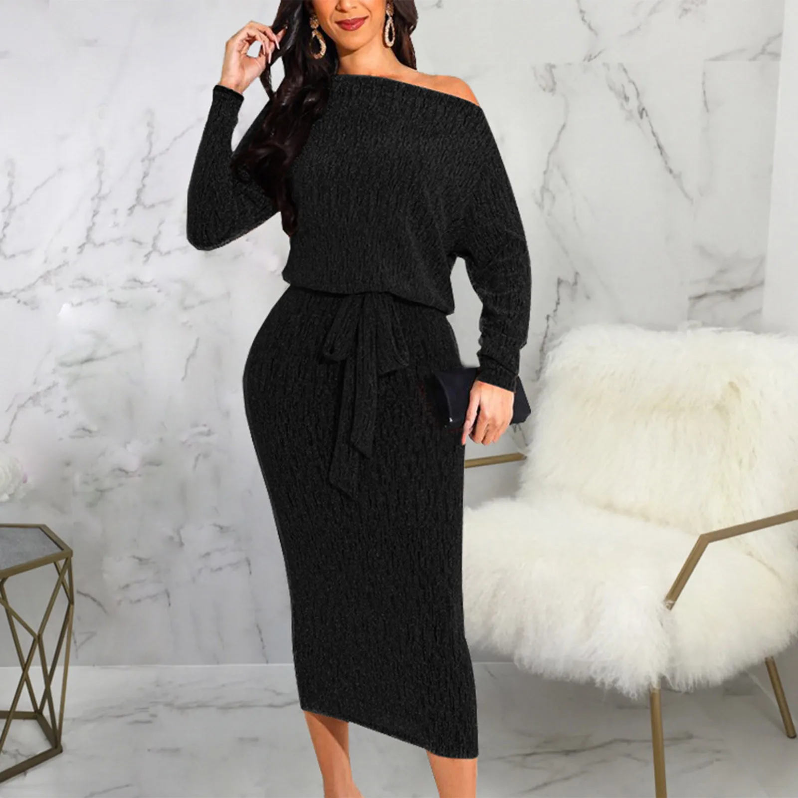 Casual Long Women's Dress Pullover Long Sleeve V-neck Sexy Off Shoulder Dress Y2k Платье Женское Traf Robe Femme Vestidos
Casual Long Women's Dress Pullover Long Sleeve V-neck Sexy Off Shoulder Dress Y2k Платье Женское Traf Robe Femme Vestidos