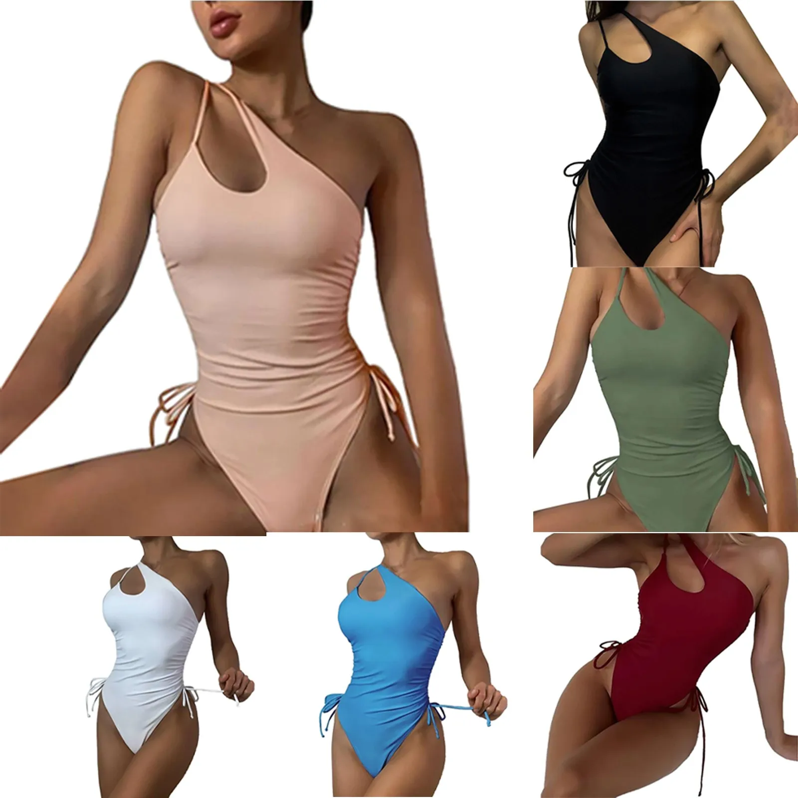Women'S Swimsuit Sexy Bikini Solid Color Conjoined Swimsuit High Waist Swimsuit Beach Suit Bikini Bottoms
Women'S Swimsuit Sexy Bikini Solid Color Conjoined Swimsuit High Waist Swimsuit Beach Suit Bikini Bottoms