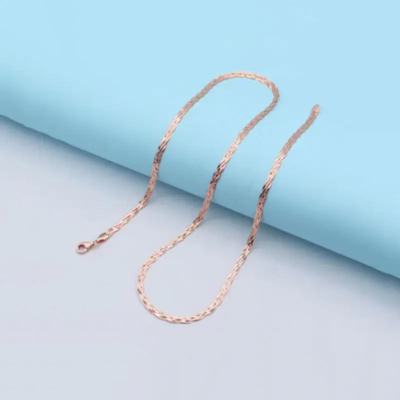 Purple Gold Rose Gold Flat Snake Bone Necklace Simple Ins Japanese and Korean Temperament Entry Lux Color Gold Set Chain
Purple Gold Rose Gold Flat Snake Bone Necklace Simple Ins Japanese and Korean Temperament Entry Lux Color Gold Set Chain