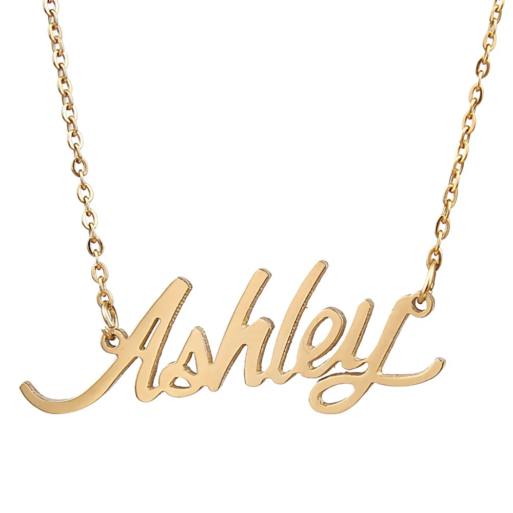 Ashley Name Necklace for Women Pendant Charms Gold Color Stainless Steel Nameplate Statement Letter Jewelry Gift ,NL2403
Ashley Name Necklace for Women Pendant Charms Gold Color Stainless Steel Nameplate Statement Letter Jewelry Gift ,NL2403