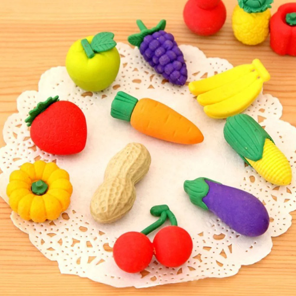100PCS Kids Gift Novelty Erasers Colorful Eraser Correction Tool Novelty Erasers in Bulk Vegetable Shaped Eraser
100PCS Kids Gift Novelty Erasers Colorful Eraser Correction Tool Novelty Erasers in Bulk Vegetable Shaped Eraser