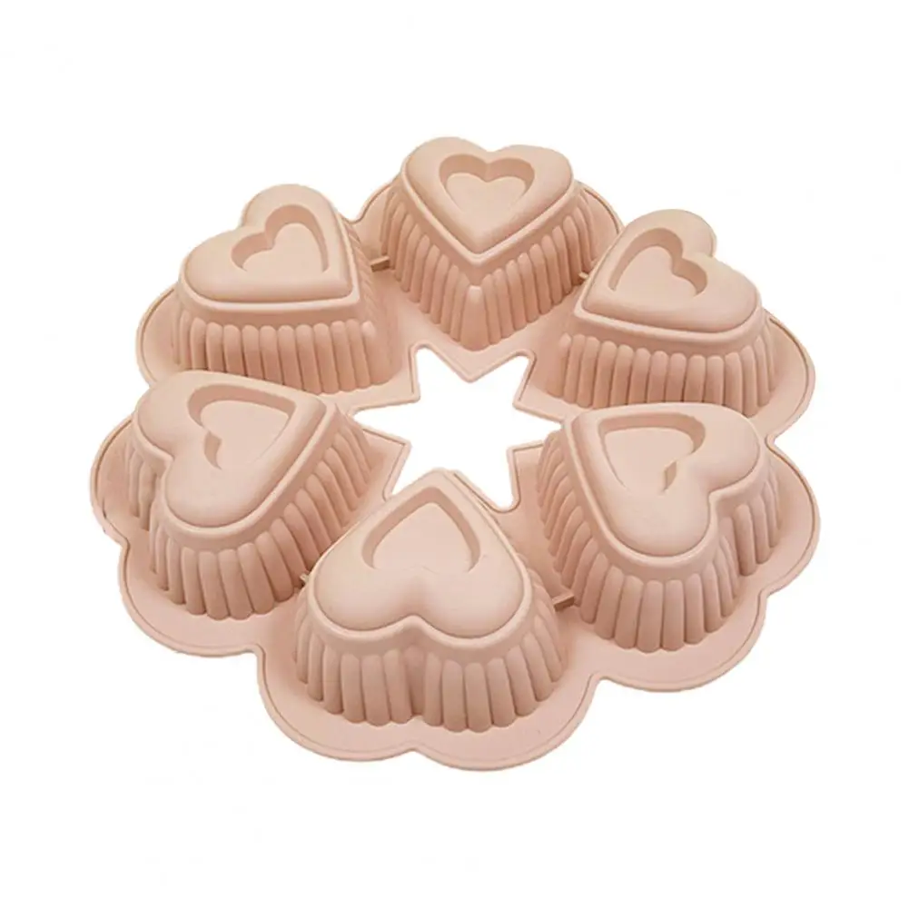 Practical Dessert Mold Reusable Heart Shape Food Grade Biscuit Mold Cake Mold Silicone Mold 
Practical Dessert Mold Reusable Heart Shape Food Grade Biscuit Mold Cake Mold Silicone Mold