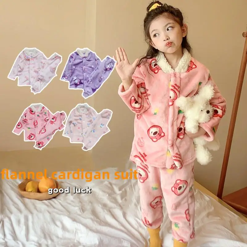 Sanrio Autumn Winter Girl Pajamas Set Flannel Cardigan Warm Thickened Cartoon Pattern Pochacco for Coral Velvet Girl Home Clothe
Sanrio Autumn Winter Girl Pajamas Set Flannel Cardigan Warm Thickened Cartoon Pattern Pochacco for Coral Velvet Girl Home Clothe