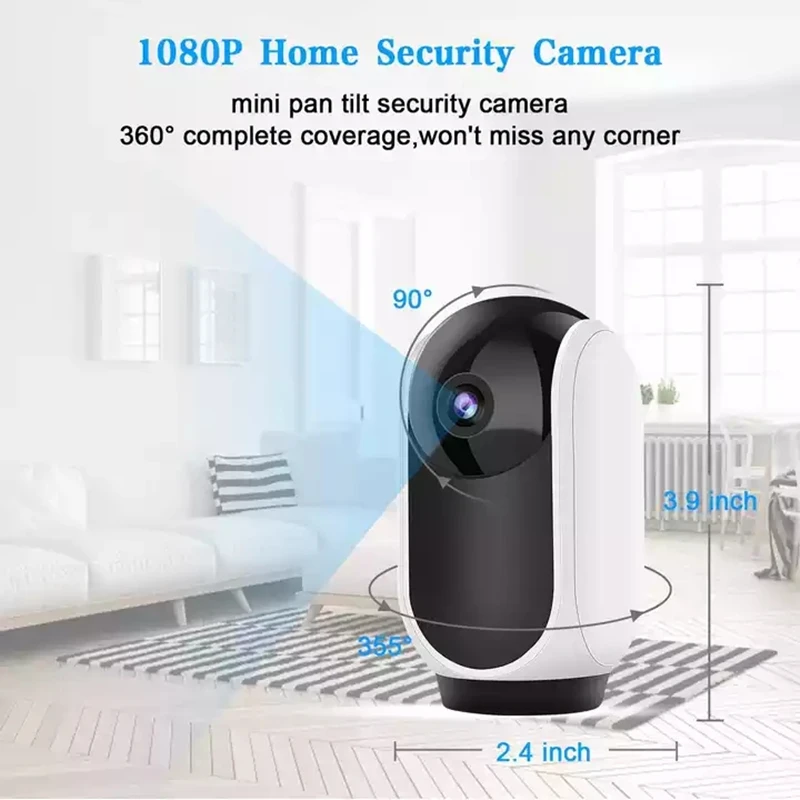 

1080P WiFi IP Camera Baby Monitor Wireless Night Vision Camcorder Indoor Security AI Tracking Surveillance Audio Video Recorder