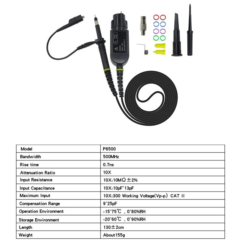 

500MHz/300Mhz/200Mhz/100Mhz Digital Oscilloscope Probe X10 X1 High Precision Accessories Automotive Probes BNC Plug Scope Probe