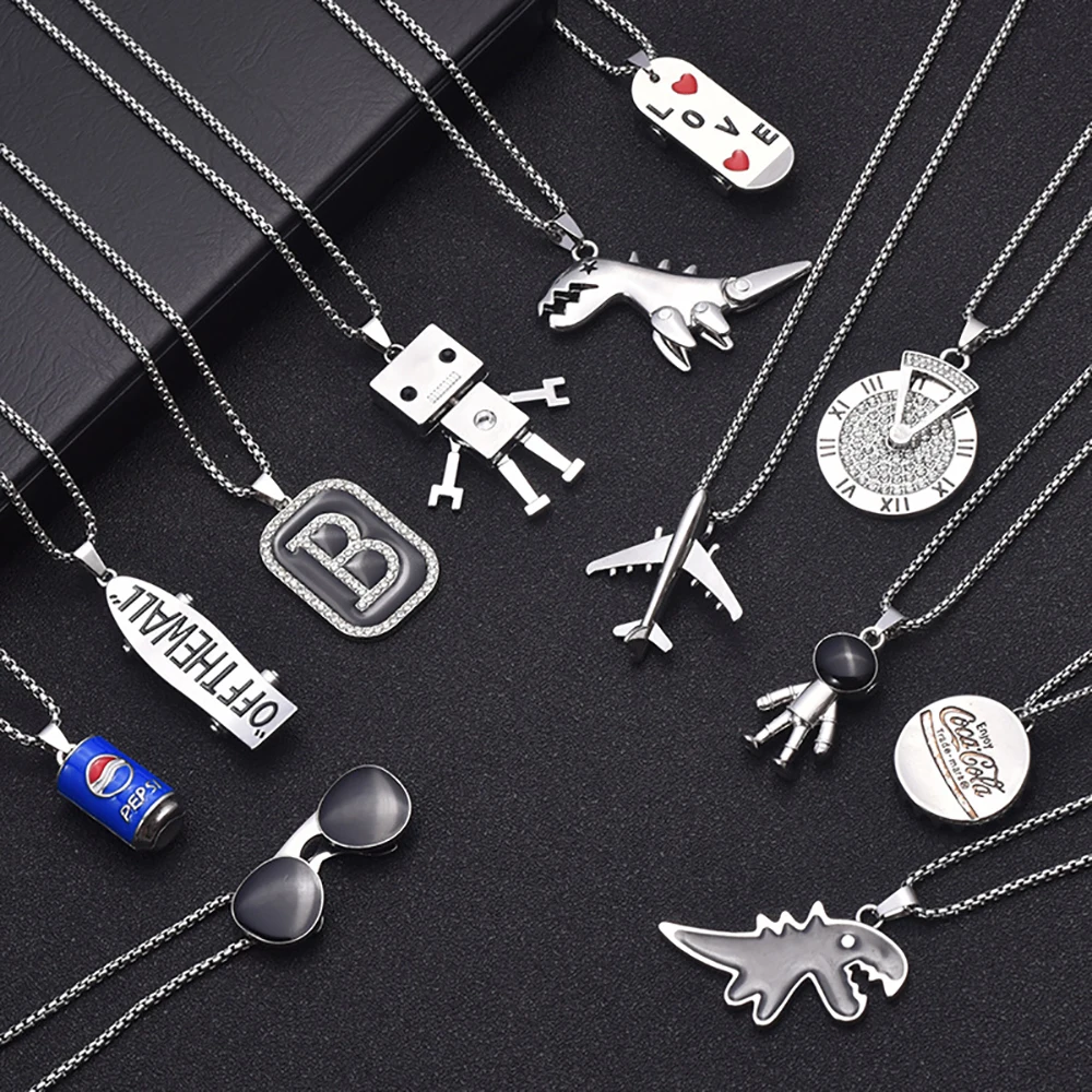 New Punk Necklace Stainless Steel Jewelry Butterfly Astronaut Pendant Hip Hop Fashion Creative Sweater Necklace For Men Women
New Punk Necklace Stainless Steel Jewelry Butterfly Astronaut Pendant Hip Hop Fashion Creative Sweater Necklace For Men Women
