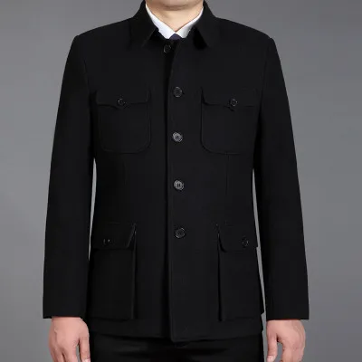 Chinese Men's Suit Jacket Zhongshan Coat Button 65% Wool Outwear Slim Fit
Chinese Men's Suit Jacket Zhongshan Coat Button 65% Wool Outwear Slim Fit