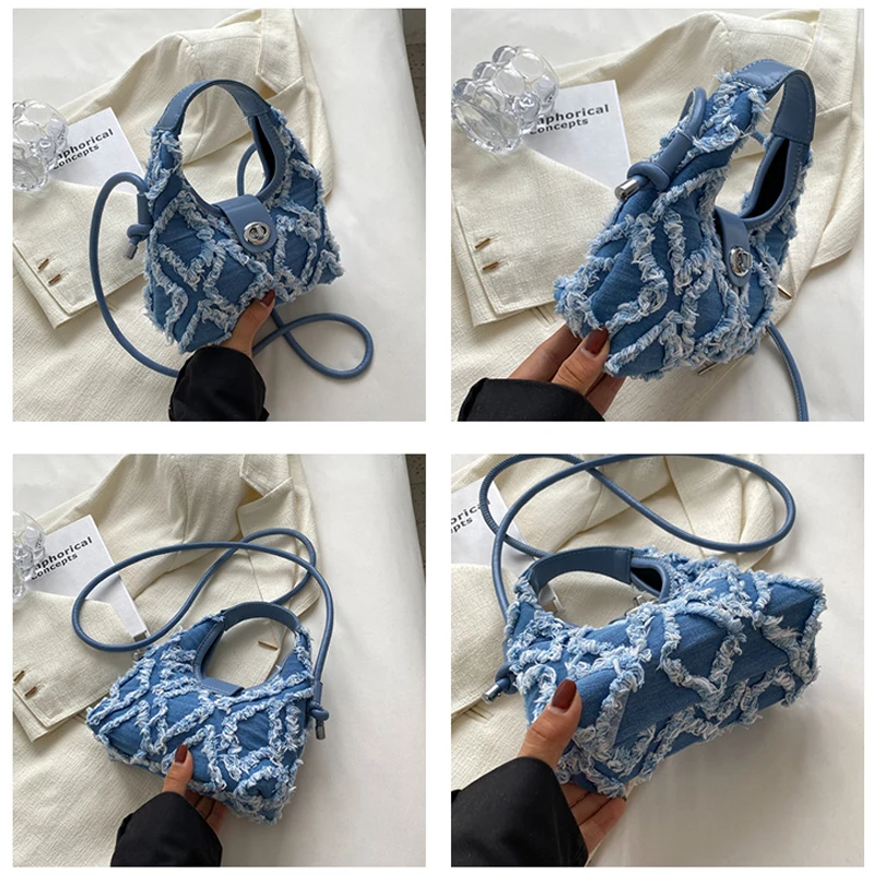 Fashion Canvas Shoulder Bags For Women Crossbody Messenger Bag Y2K High Quality Denim Tote Satchel Bags Luxury Handbags Designer
Fashion Canvas Shoulder Bags For Women Crossbody Messenger Bag Y2K High Quality Denim Tote Satchel Bags Luxury Handbags Designer