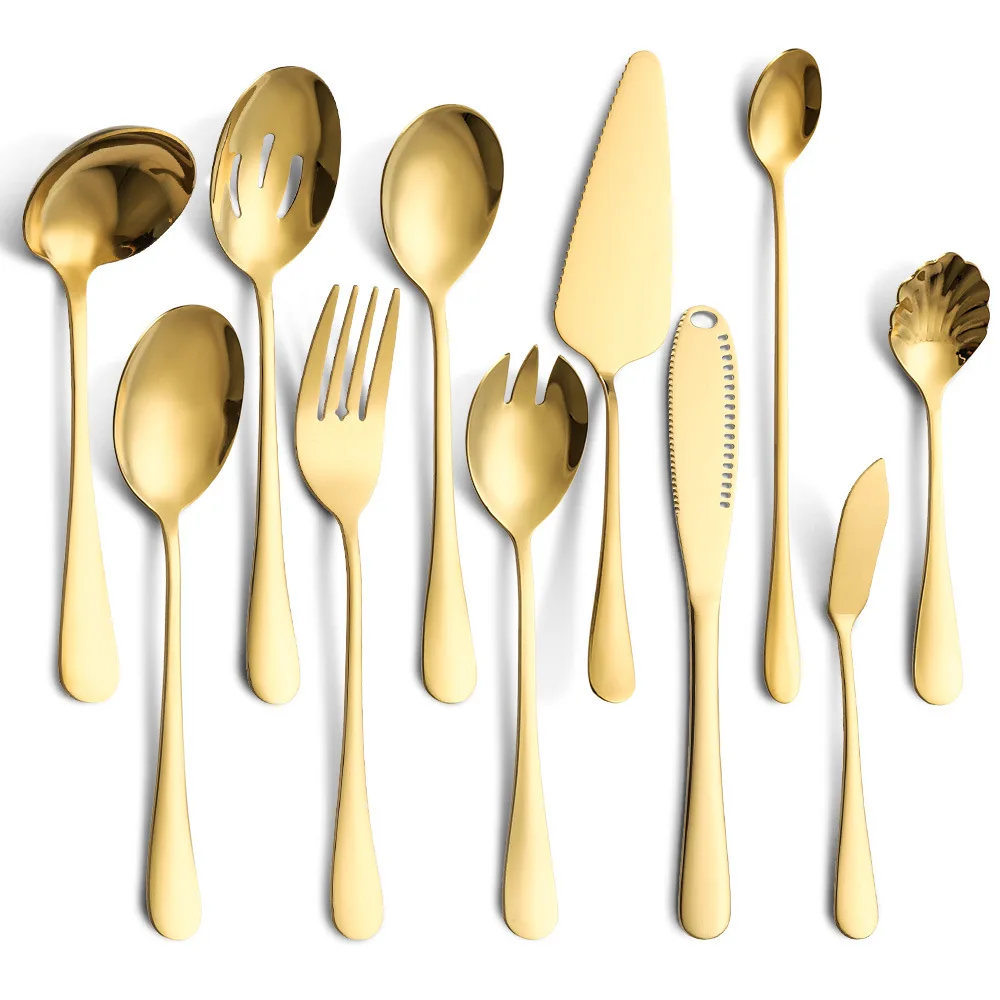 

Serving Utensils Large Serving Spoons Slotted Serving Spoons Serving Forks Serving Tongs Soup Ladle Pie Server Buffet