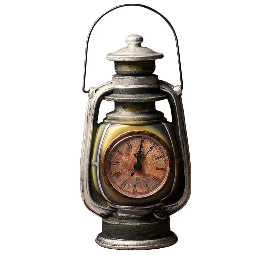 Vintage Clock Desk Clock Resin Kerosene Lamp Decoration Tabletop Adornment
Vintage Clock Desk Clock Resin Kerosene Lamp Decoration Tabletop Adornment