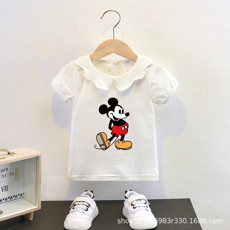 Girls' New Lapel Bottoming Shirt Baby Solid Color Doll Collar Summer Short-sleeved T-shirt Girls Shirts Cotton Casual
Girls' New Lapel Bottoming Shirt Baby Solid Color Doll Collar Summer Short-sleeved T-shirt Girls Shirts Cotton Casual