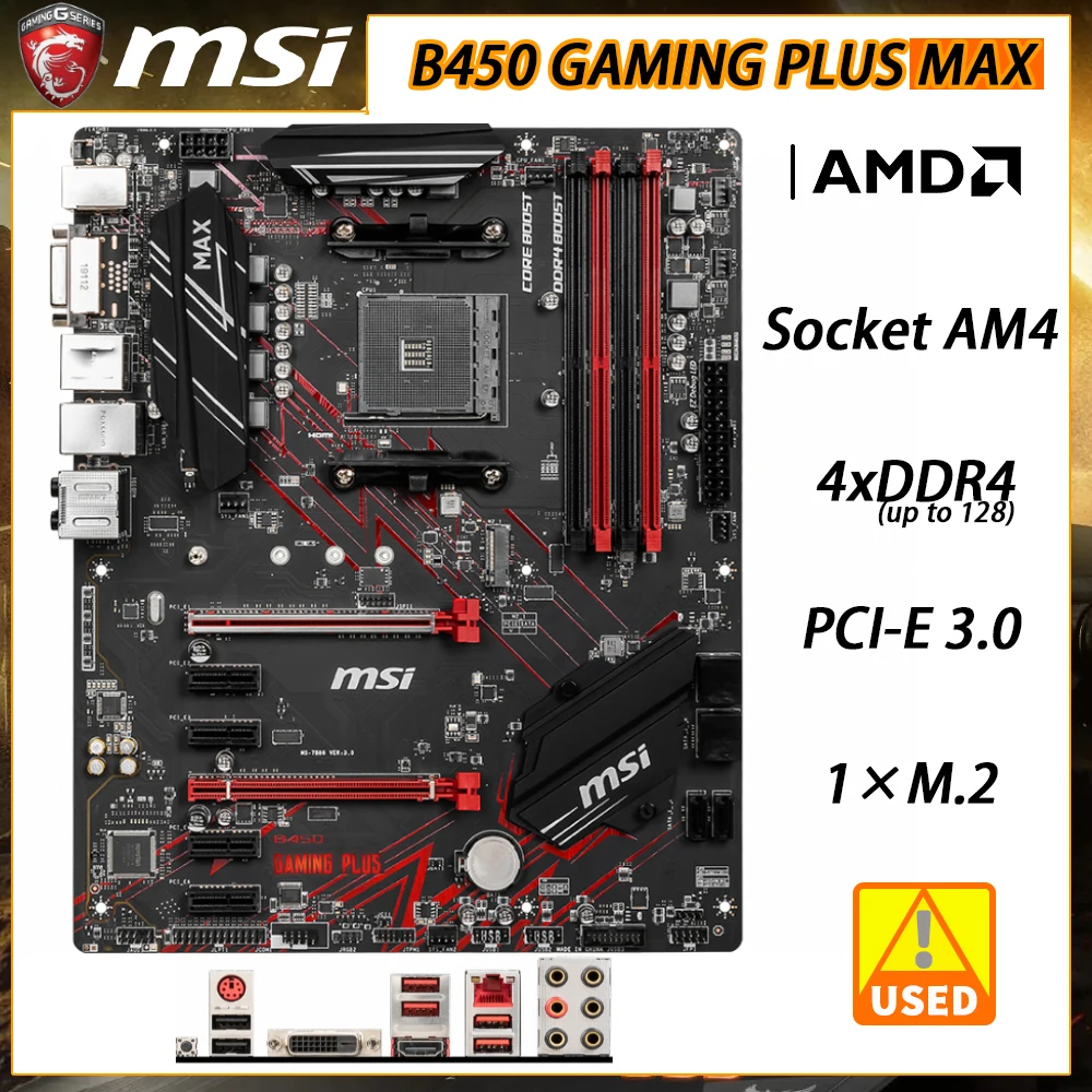 B450 Motherboard MSI B450 GAMING PLUS MAX AMD B450 For Ryzen 9 5900x cpus AM4 Motherboard DDR4 PCI-E 3.0 SATAIII 1×M.2 Micro128
B450 Motherboard MSI B450 GAMING PLUS MAX AMD B450 For Ryzen 9 5900x cpus AM4 Motherboard DDR4 PCI-E 3.0 SATAIII 1×M.2 Micro128