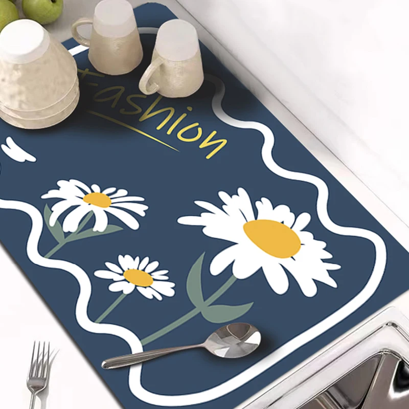 Kitchen drain pad table top water absorbing table pad household cup dish drying pad anti-skid stain proof table mat water uptake
Kitchen drain pad table top water absorbing table pad household cup dish drying pad anti-skid stain proof table mat water uptake