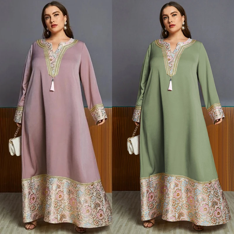 Ethnic Vintage Plus Size Women Maxi Dress Islamic Turkey Middle East Kaftan Ramadan Muslim Abayas Arabic Dubai Vestido Fashion
Ethnic Vintage Plus Size Women Maxi Dress Islamic Turkey Middle East Kaftan Ramadan Muslim Abayas Arabic Dubai Vestido Fashion
