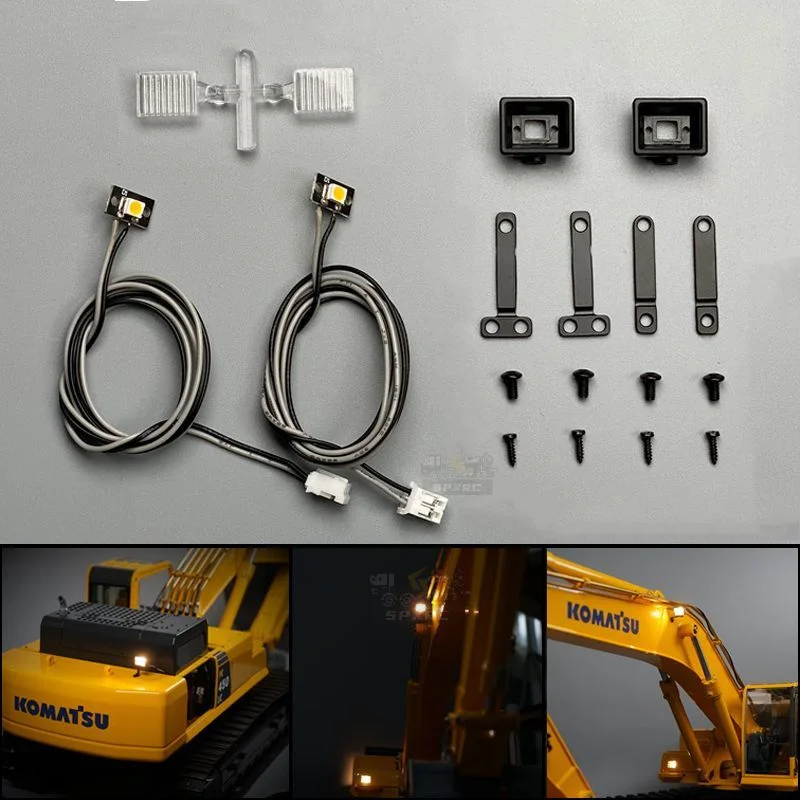 1 Pair 1:14 Scale LED Spotlight Flashlamp Parts for Excavator Tamiya RC Truck Construction Machinery Personal DIY Modified Car
1 Pair 1:14 Scale LED Spotlight Flashlamp Parts for Excavator Tamiya RC Truck Construction Machinery Personal DIY Modified Car