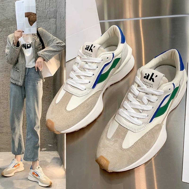 Spring Women's Shoes Sneakers Vulcanized Shoes 2021 Autumn New All-match Small Waist Thick Bottom Casual Women's Sports Shoes
Spring Women's Shoes Sneakers Vulcanized Shoes 2021 Autumn New All-match Small Waist Thick Bottom Casual Women's Sports Shoes